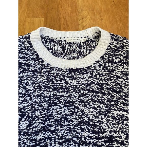 Rag & Bone Navy White Chunky Knit Pullover Crew Sweater Sz Small / P NWT $275 - Picture 8 of 8